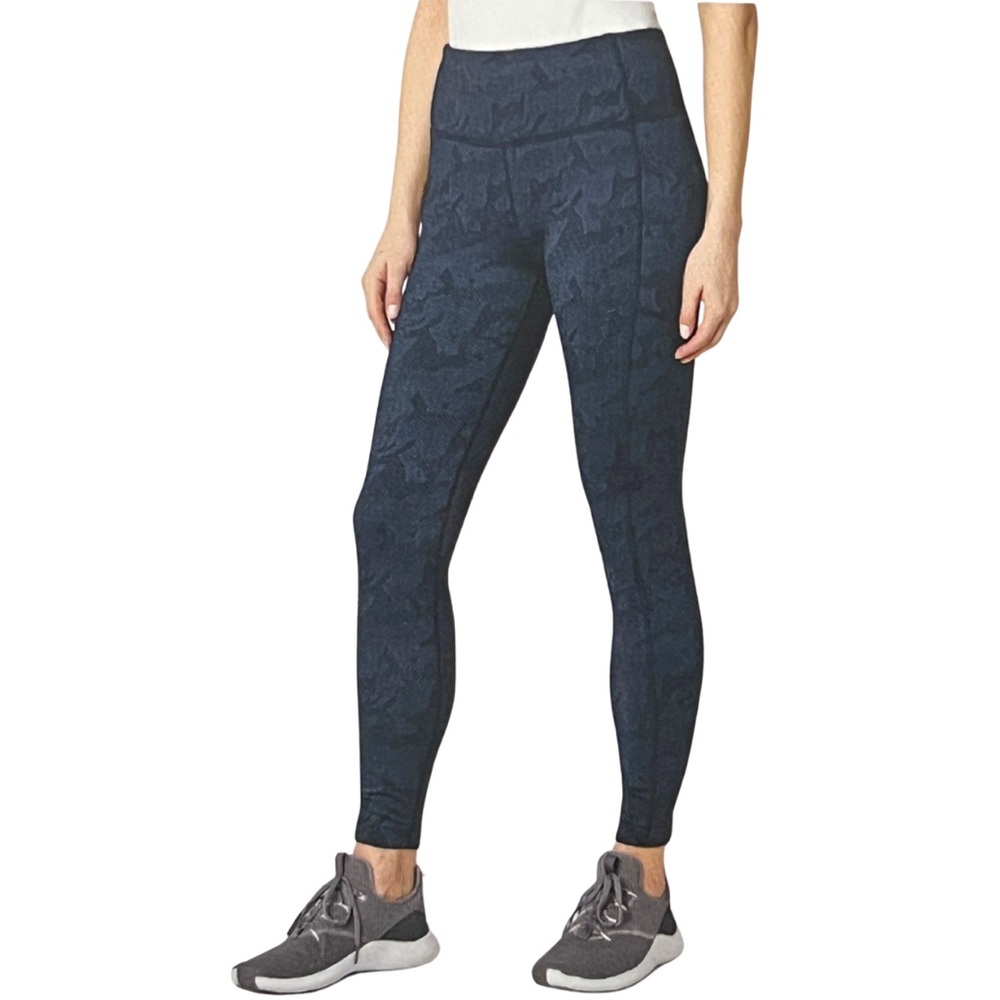 Mondetta High Waisted Brushed Jacquard Leggings in India Ink NWT Size Large